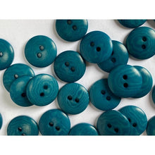 Load image into Gallery viewer, Coloured Corozo Buttons 11mm, 15mm &amp; 20mm 15mm Deep Turquoise 
