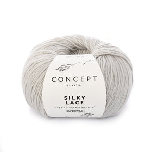Silky Lace Concept by Katia 173 Pearl Light Grey 