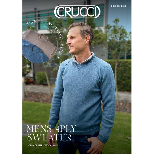 Crucci Men's 4Ply Sweater Knitting Pattern 