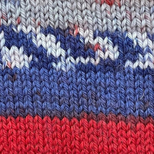 Load image into Gallery viewer, Crucci Prints Sock Wool 4ply 22 Red Grey and Blue 
