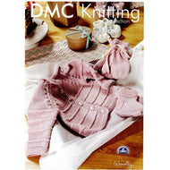 DMC Baby Cardigan, Mittens and Bootees DK Knitting Pattern 