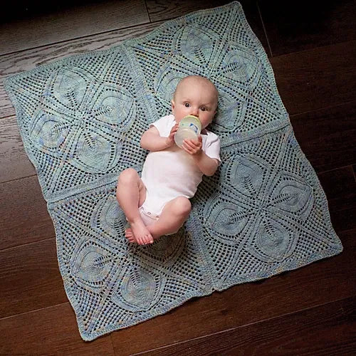 Dogwood Baby Blanket Knitting Pattern 