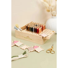 Load image into Gallery viewer, Eco Vita Wooden Thread Box with 24 Bobbins 
