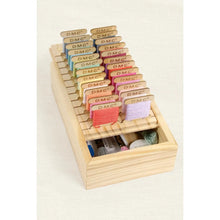 Load image into Gallery viewer, Eco Vita Wooden Thread Box with 24 Bobbins 
