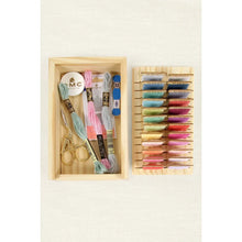 Load image into Gallery viewer, Eco Vita Wooden Thread Box with 24 Bobbins 
