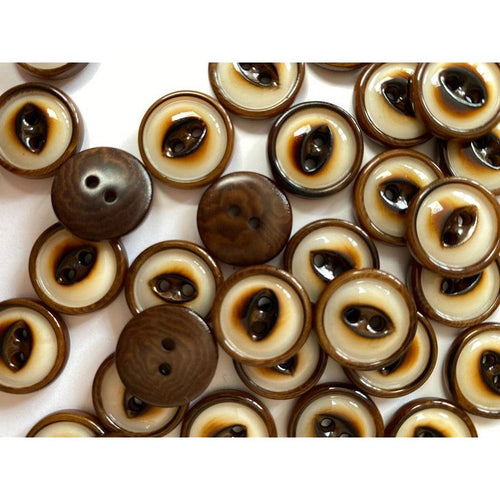 Fish Eye Corozo Button 15mm 