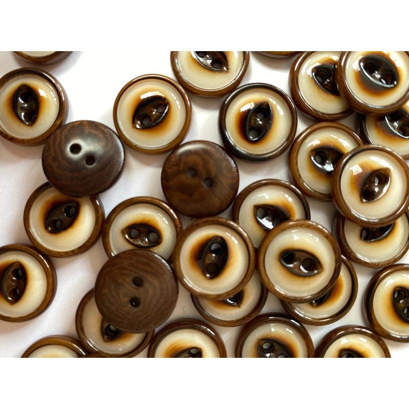 Fish Eye Corozo Button 15mm 