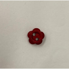 Load image into Gallery viewer, Flower Buttons Red 11mm 
