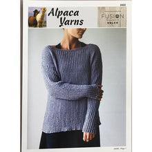 Load image into Gallery viewer, Garment and Accessory Patterns for Fusion Sulco Yarn 2422 - Ladies Summer Sweater
