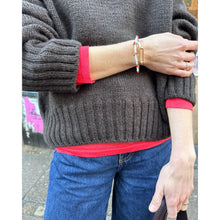 Load image into Gallery viewer, Hannah Sweater O-neck Knitting Pattern by PetiteKnit 
