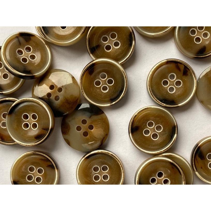 Imitation Horn Urea Buttons 18mm & 25mm 18mm 