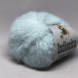 Indiecita Baby Suri Silk Brushed Alpaca Yarn Duck Egg Blue