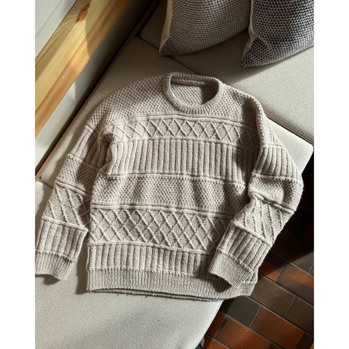 Ingrid Men's Sweater Knitting Pattern by PetiteKnit 