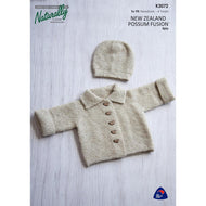 K3072 Jacket & Hat 4ply Knitting Pattern 