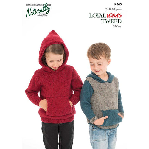 K343 Hooded Sweater with Pocket Pattern