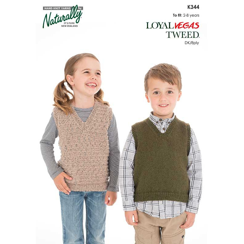 K344 Child's Vest DK Knitting Pattern (2 -8 years) 