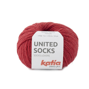 Katia United Socks 25g Strawberry Red 