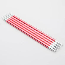 Load image into Gallery viewer, KnitPro Zing Double Pointed Needles 20cm 6.5mm Coral