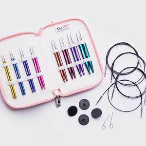 KnitPro Zing Special Short Interchangeable Circular Deluxe Needle Set 