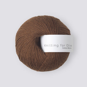 Knitting for Olive Cotton Merino Dark Cognac 