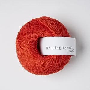 Knitting for Olive Pure Silk Blood Orange 