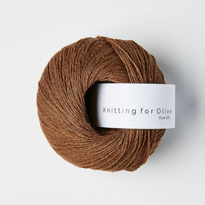 Knitting for Olive Pure Silk Dark Cognac 