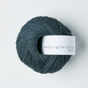 Knitting for Olive Pure Silk Deep Petroleum Blue 