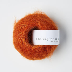 Knitting for Olive Soft Silk Mohair Burnt Orange 