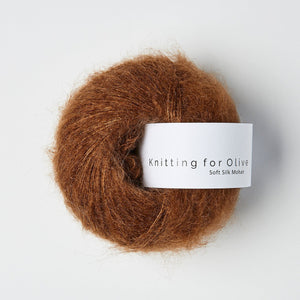 Knitting for Olive Soft Silk Mohair Dark Cognac 