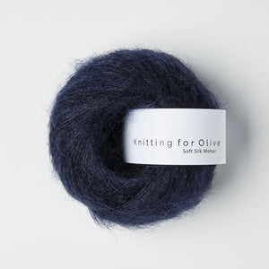 Knitting for Olive Soft Silk Mohair Navy Blue 