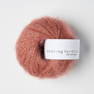 Knitting for Olive Soft Silk Mohair Plum Rose 