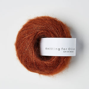 Knitting for Olive Soft Silk Mohair Rust 