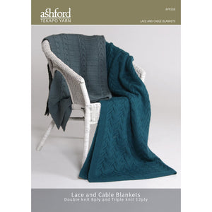 Lace and Cable Blankets in DK / 8 ply and Triple Knit / 12 ply
