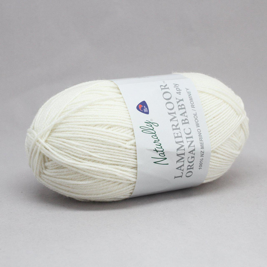 Lammermoor Organic Baby 4ply Natural Cream 