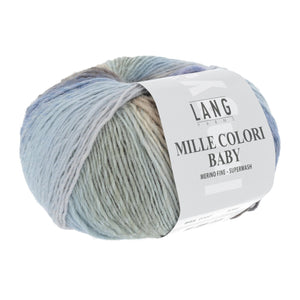 Lang Mille Colori Baby 4ply Merino Yarn 0107 Lavender Sky Multi 