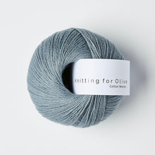 Load image into Gallery viewer, Last Dyelots of Knitting for Olive Yarn Bases Cotton Merino Elephant Blue (97753) 
