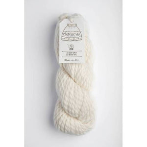 Mamacha Chunky Melange Alpaca Merino White Rose 8000 