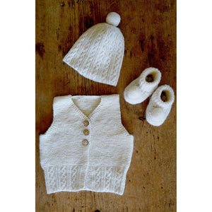 Millar Vest Hat and Booties Knitting Pattern 