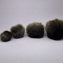 Load image into Gallery viewer, Mokuba faux fur pom pom balls small 45mm - #7 dark brown
