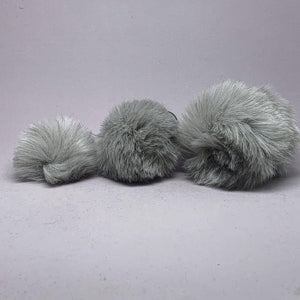 Mokuba faux fur pom pom balls small 45mm - #5 light grey