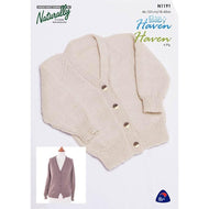 N1191 Raglan Cardigan 4ply Knitting Pattern for the whole family 