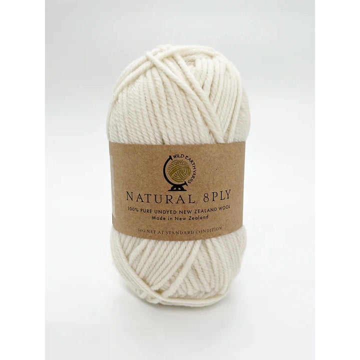 Natural Undyed 8ply Home Grown NZ Wool in 50g balls at Knitnstitch