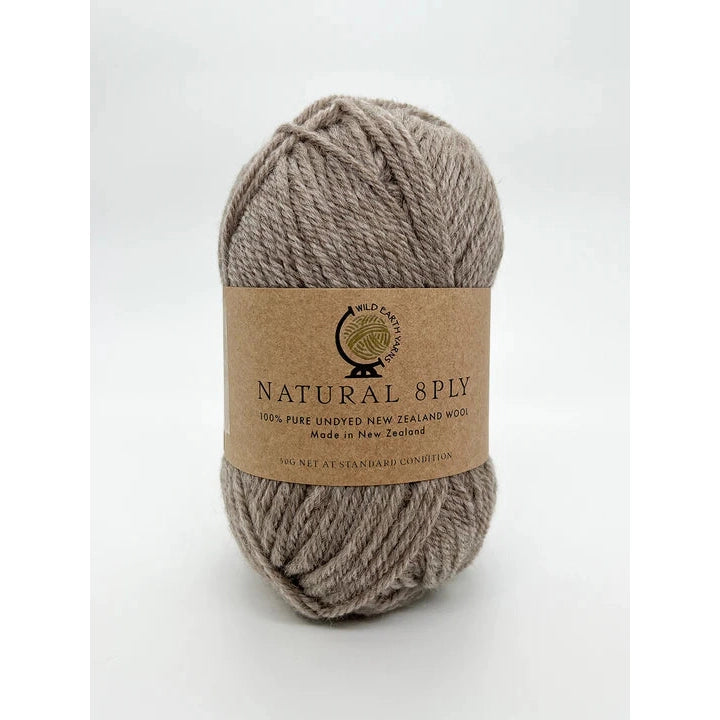 Natural Undyed 8ply NZ Wool in 50g balls now in store at Knitnstitch
