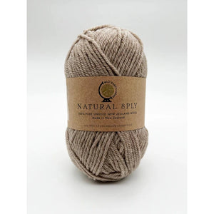 Natural Undyed NZ Wool 8ply Latte 