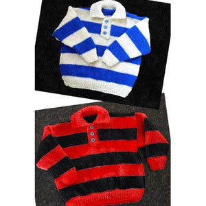 P126 Childs Rugby Jersey DK Knitting Pattern 