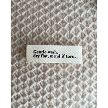 Load image into Gallery viewer, PetiteKnit &quot;Gentle Wash, Dry Flat, Mend if Torn&quot; Label 
