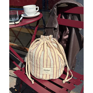 PetiteKnit Knitter's Project Bag - Striped Seersucker 