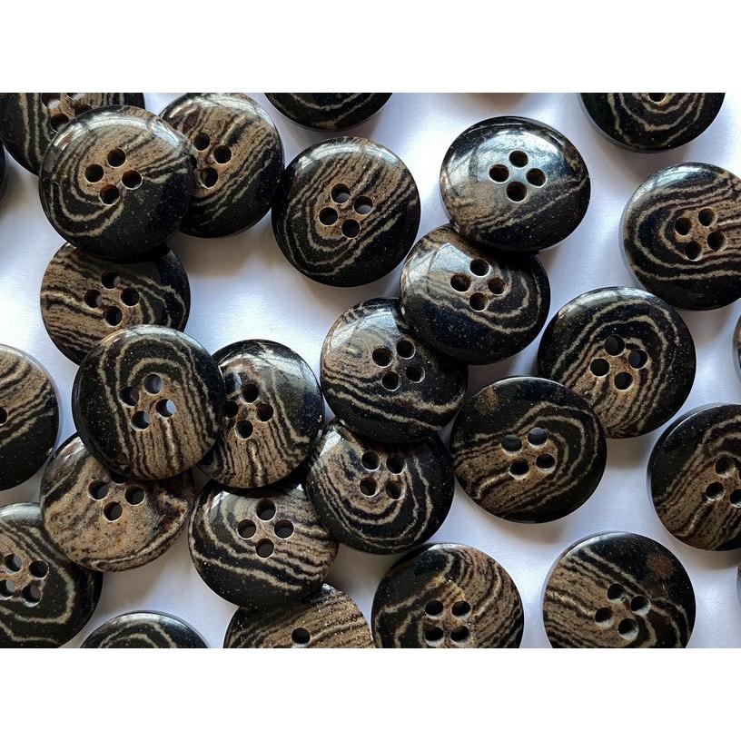 Recycled Coffee grounds button 15mm 
