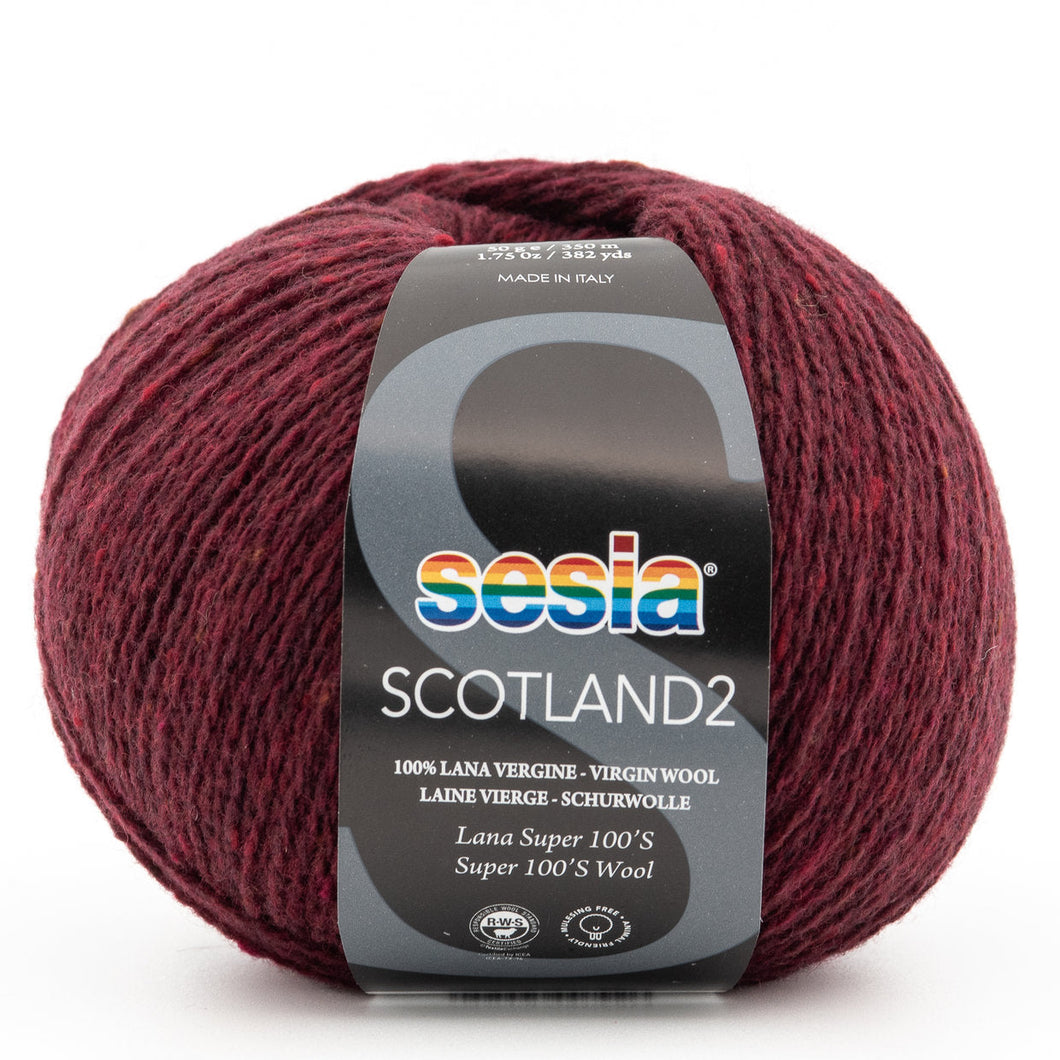 Scotland 4ply Tweed 451 Burgandy 