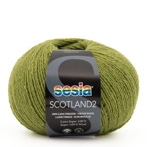 Scotland 4ply Tweed 75 Pea Green 
